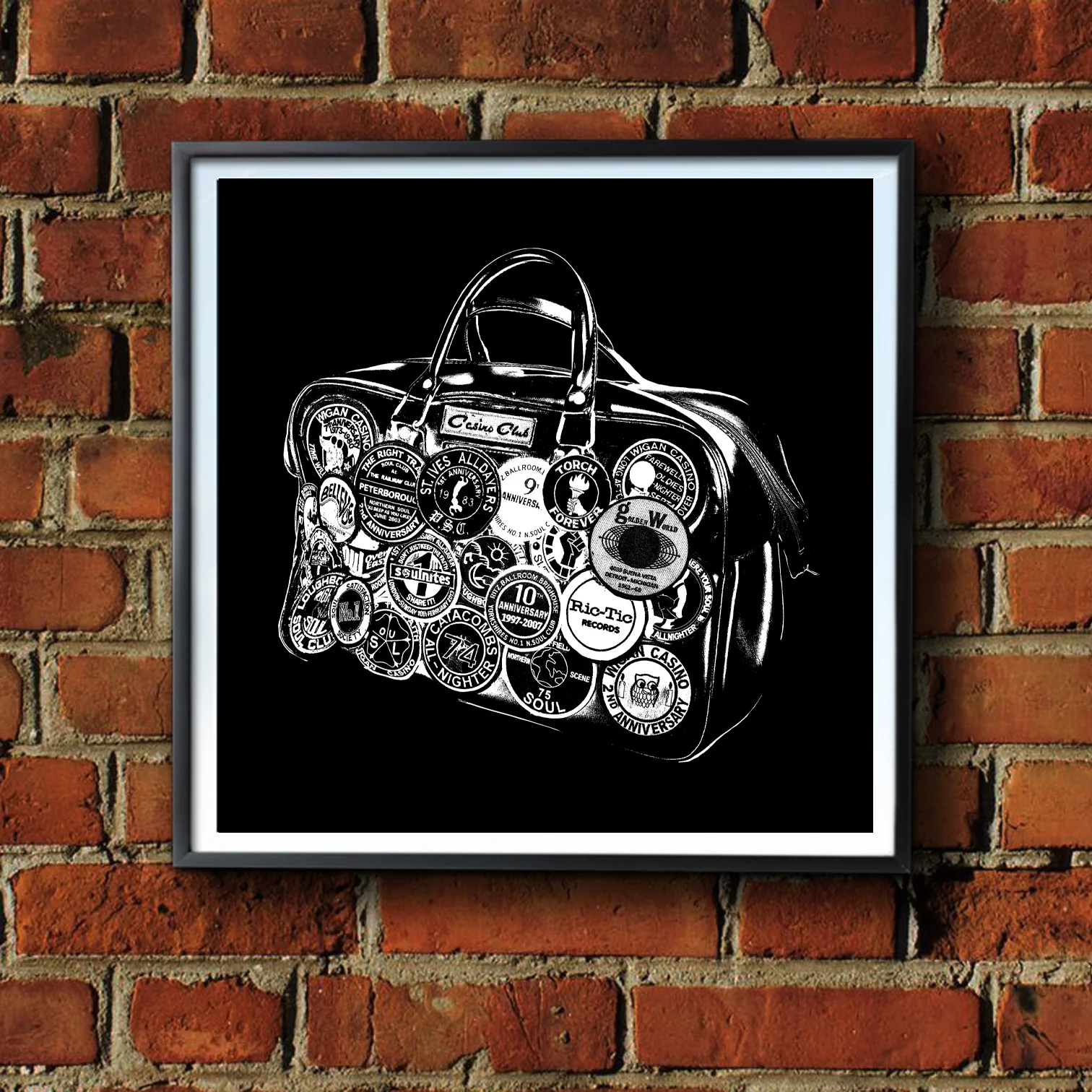Northern Soul - All-Nighter Bag Framed Print - Image 3