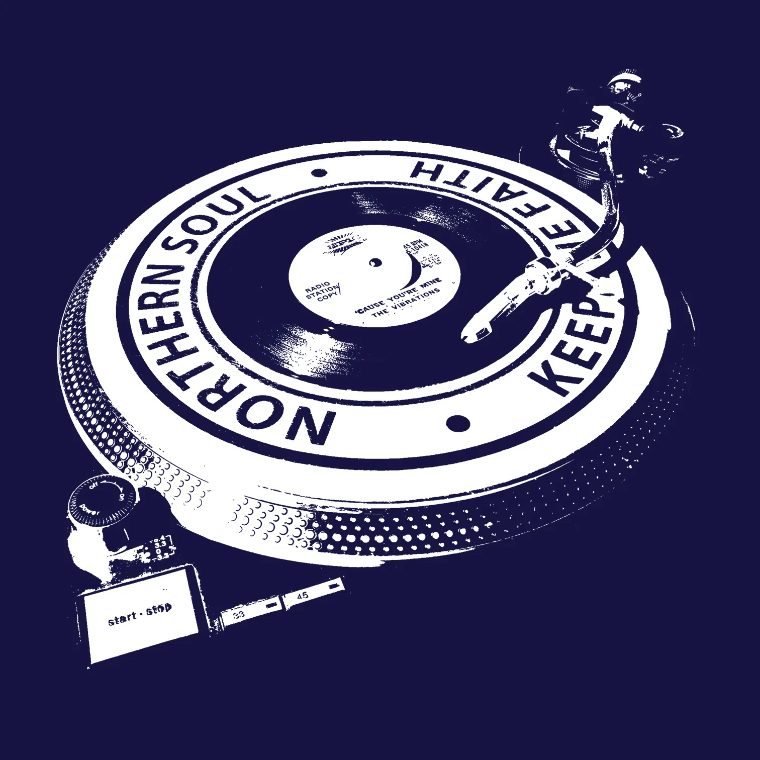 Northern Soul - Keep The Faith Turntable T Shirt - Image 3