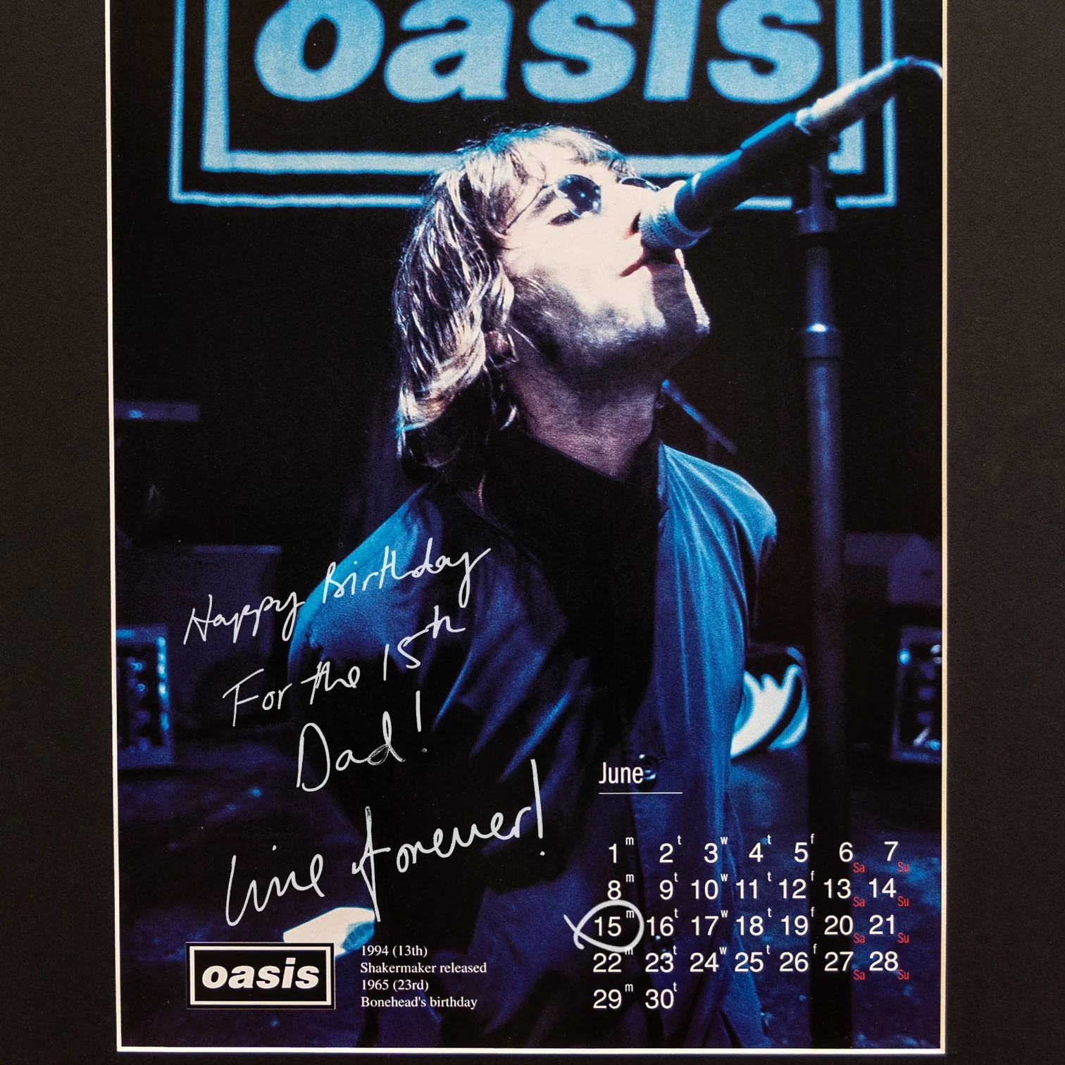 Oasis - May Personalised Calendar. - Image 4